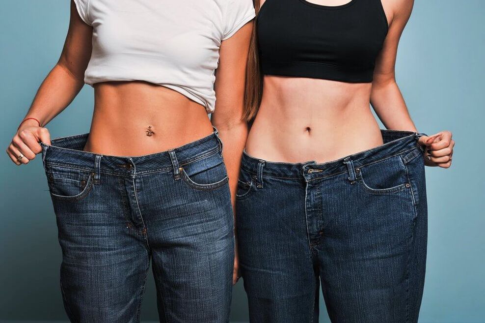By dieting and exercising, the girls lost weight in a month